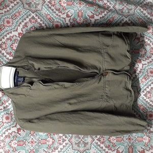 Jones Wear Olive Green Light Peacoat, Size 16